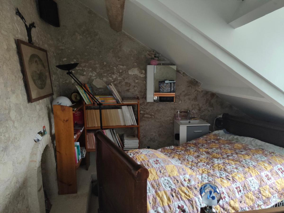 Villa La Maison Bleue De Husseau Ancienne Ferme Semi-Troglodytique 18E Siecle Montlouis-sur-Loire Exterior foto